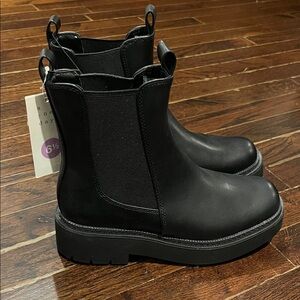 A New Day Black Ankle Boots - Memory Foam